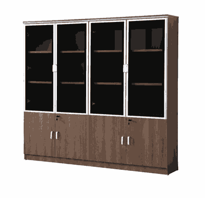 دولاب ملفات خشب، 190×160×32 سم - بني غامق product image 3