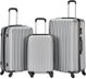 طقم شنط سفر ABS ليمرا، 3 مقاسات، 4 عجلات، WM-216-3PCS - فضي product image 1