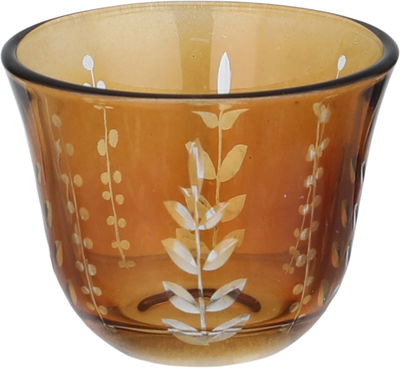 Al Saif Gallery Glass Sugar Cup Serving Set, 11cm, 26 Pieces, Floral Pattern - Transparent Gold product image 2