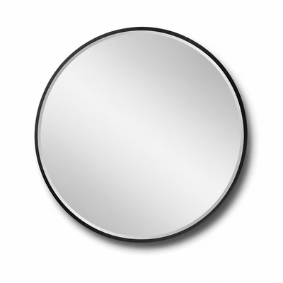 مراية دائرية زجاج، 100×100 سم، اطار معدن - اسود product image 2