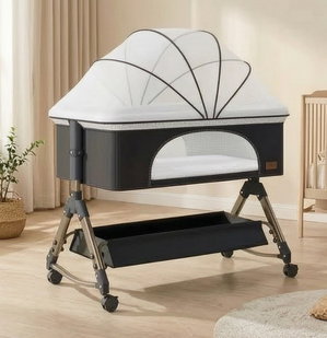 سرير اطفال حديد، 80×50 سم - اسود product image 2