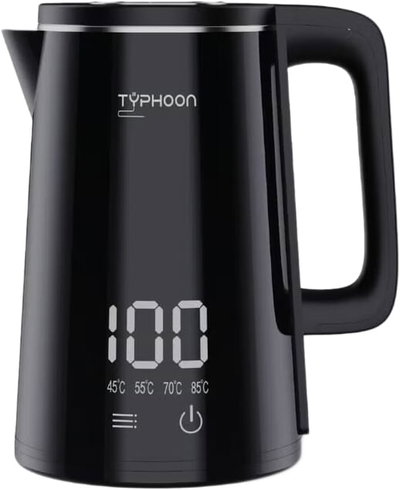 غلاية كهربائية تايفون، 1500 واط، 1.8 لتر، شاشة ديجيتال، TY-01-013 - اسود product image 1