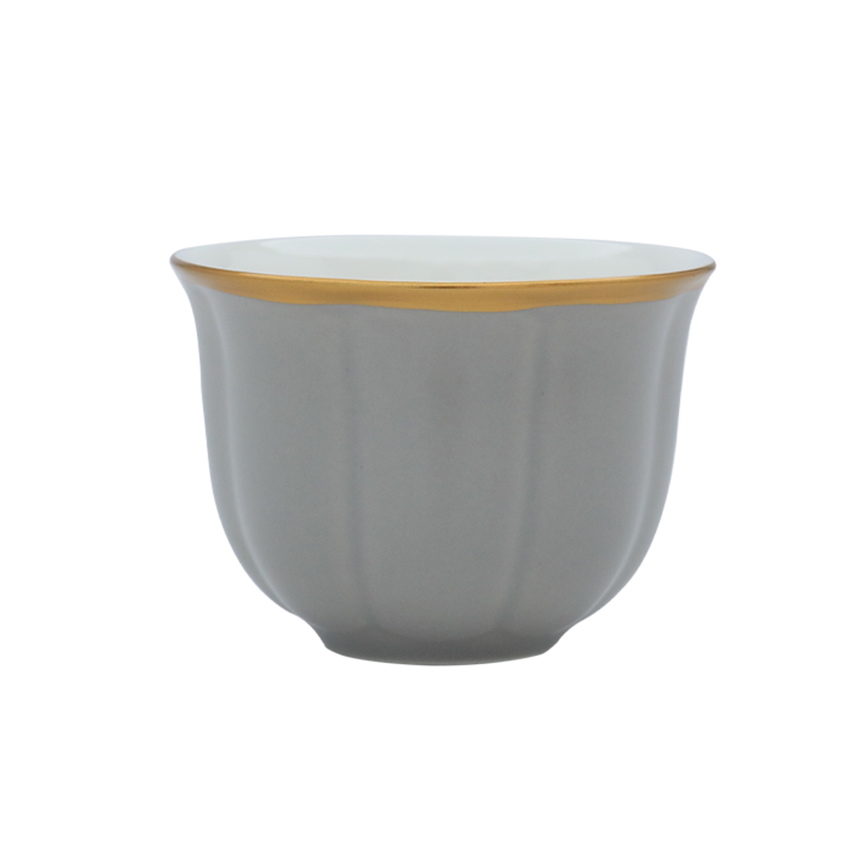 Al Saif Gallery Porcelain Arabic Coffee Cups Set, 80 ml, 12 Pieces - Gray product image 1