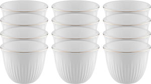 طقم فناجين بورسلان السيف غاليري، 12 قطعة - ابيض product image
