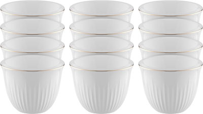 طقم فناجين بورسلان السيف غاليري، 12 قطعة - ابيض product image 1