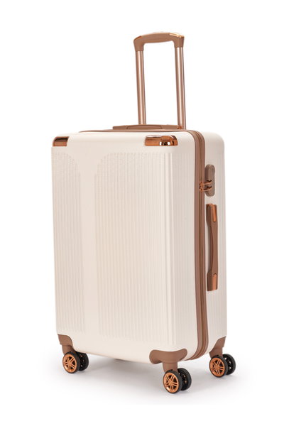 طقم شنط سفر ABS ليمرا، 4 مقاسات، 4 عجلات، بزاوية 360 درجة، OT-501861 - بيج ذهبي product image 3