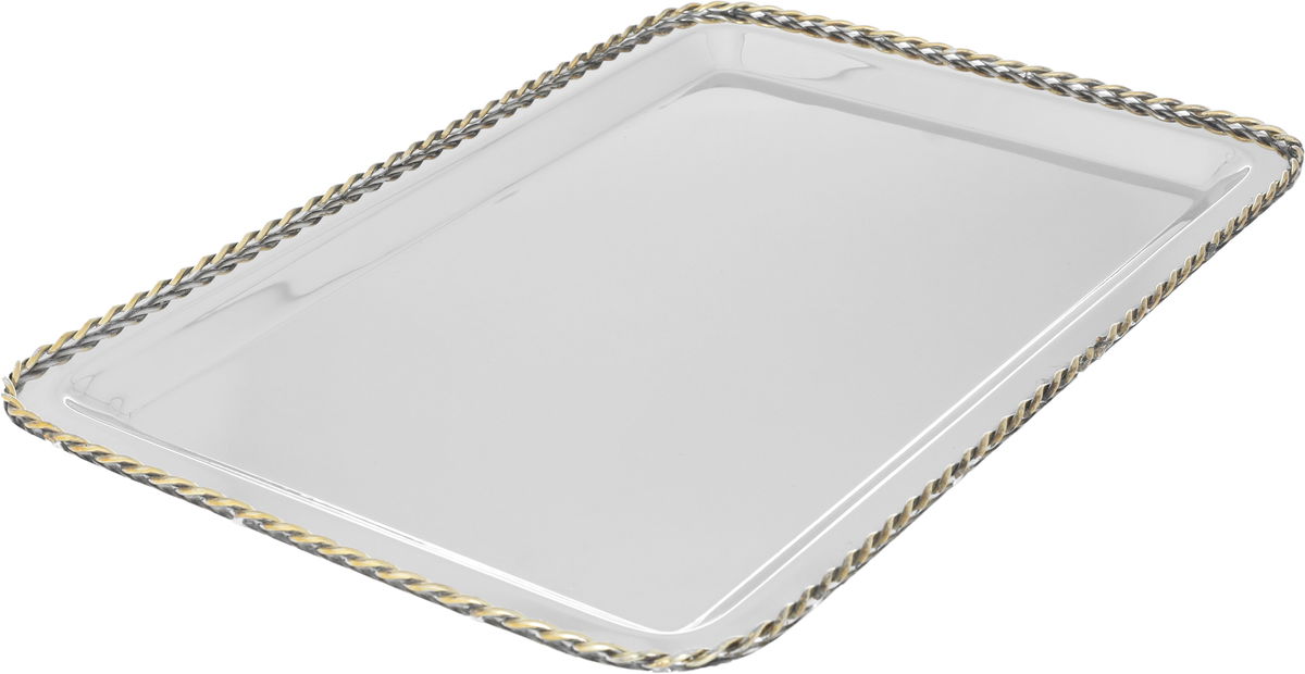 صينية تقديم أستيل السيف غاليري، 45×32×2.5 سم، مستطيل - فضي product image 3