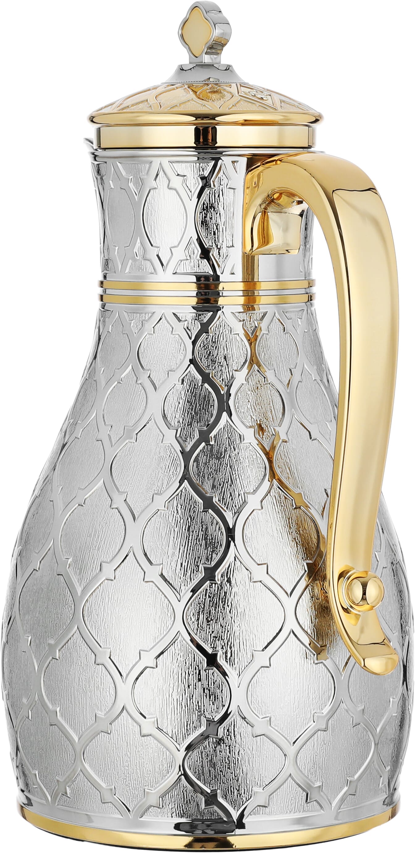 Al Saif Gallery Nahla Steel thermos Set, 1/0.75 Liter, 2 Pieces - Silver product image 4