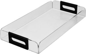 طقم طوفريات تقديم اكريلك السيف غاليري، قطعتين - شفاف اسود product image 2