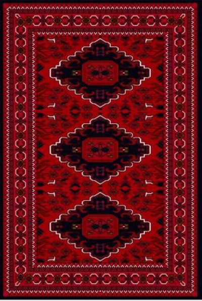 سجاده بشاير شكل مستطيل، 0.90×1.50 سم، صنع آلياً - احمر product image 1