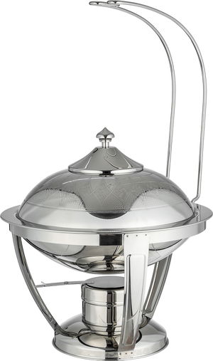 سخان طعام السلطان براديب ستانلس استيل السيف بلص، 35 سم، دائري، معلاق، قاعدة - فضي product image 2