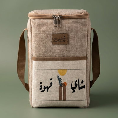 Al Saif Gallery Fabric Thermos Bag, 30x20 cm - Beige Brown product image 1