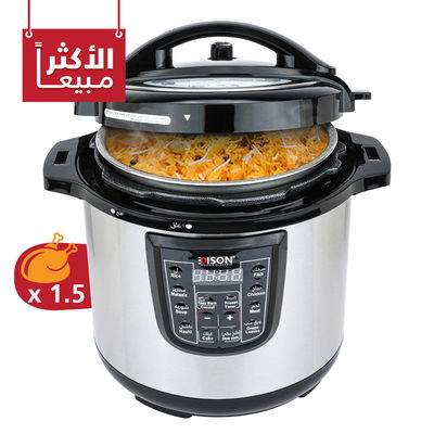Edison Electric Pressure Pot, Granite Inner Pot, 1000 watt, 6L - Black product image 1