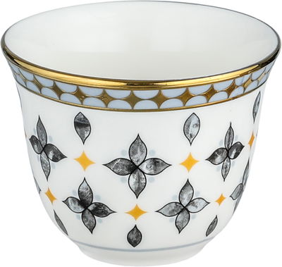 Al Saif Gallery Arabic Coffee Cup And Plates Set, 12 Pieces, Arabic Style - Multicolor product image 2