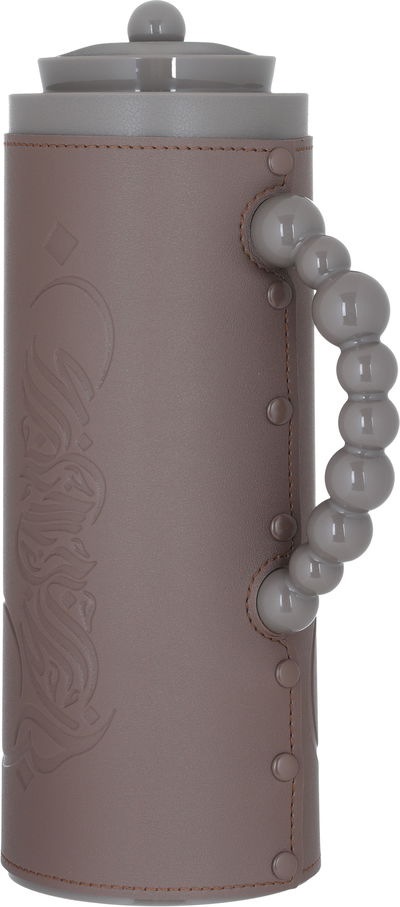 Al Saif Gallery Royal 7 glass thermos, 1 liter, with leather cover, glass inner case, plastic outer body - brown product image 4