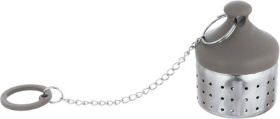 مصفاة شاي استيل السيف غاليري، مع صحن تنقيط - بني فاتح product image 4