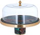 Al Saif Gallery steel serving stand, circular, transparent - colored cover product image 1