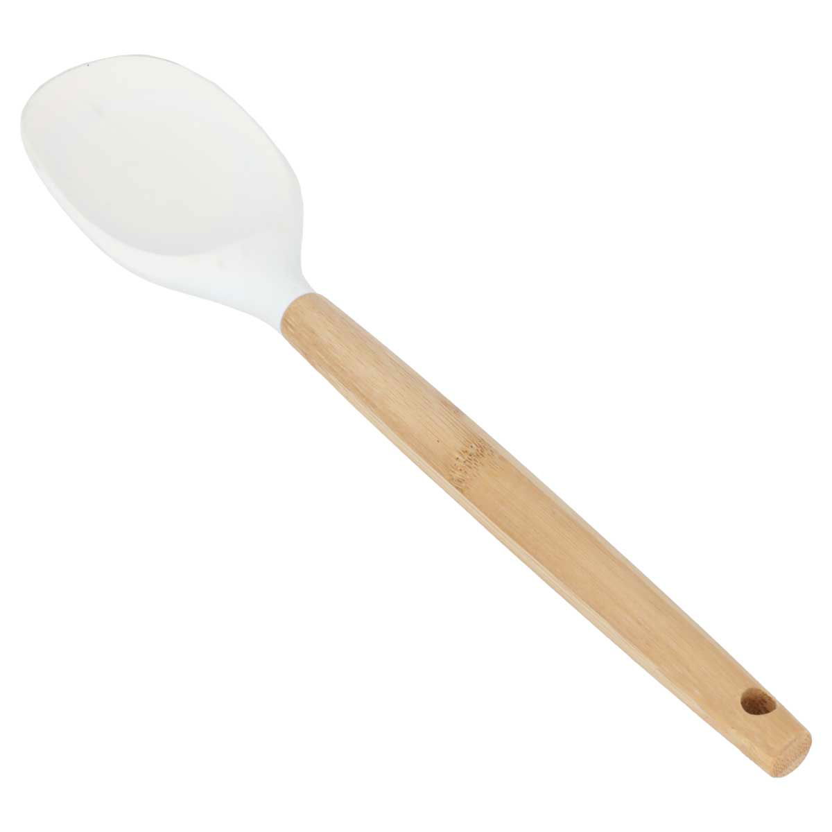 Al Saif Gallery Silicone Serving Spoon, Wooden Handle - Beige product image 2