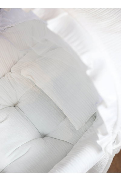 سرير موسى قابل للطي فان مومنت، 76×42×76 سم، حامل خشب - ابيض product image 2