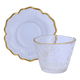 Al Saif Gallery Glass Arabic Coffee Cups and Saucer Set, 12 Pieces, 90 ml - Clear product image 1