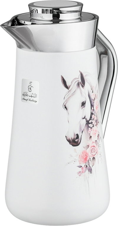 ترمس الهدا السيف غاليري، 1 لتر، يد فضي، ضغاط - أبيض product image 4