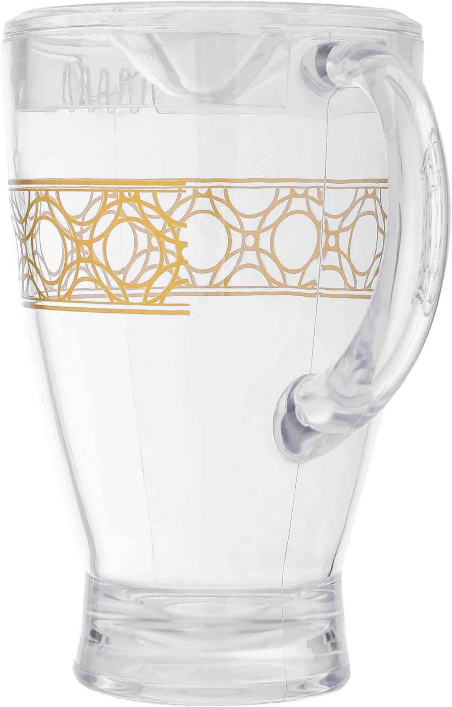 Al Saif Gallery plastic jig, 1 liter, golden embossed, with a clear lid product image 3