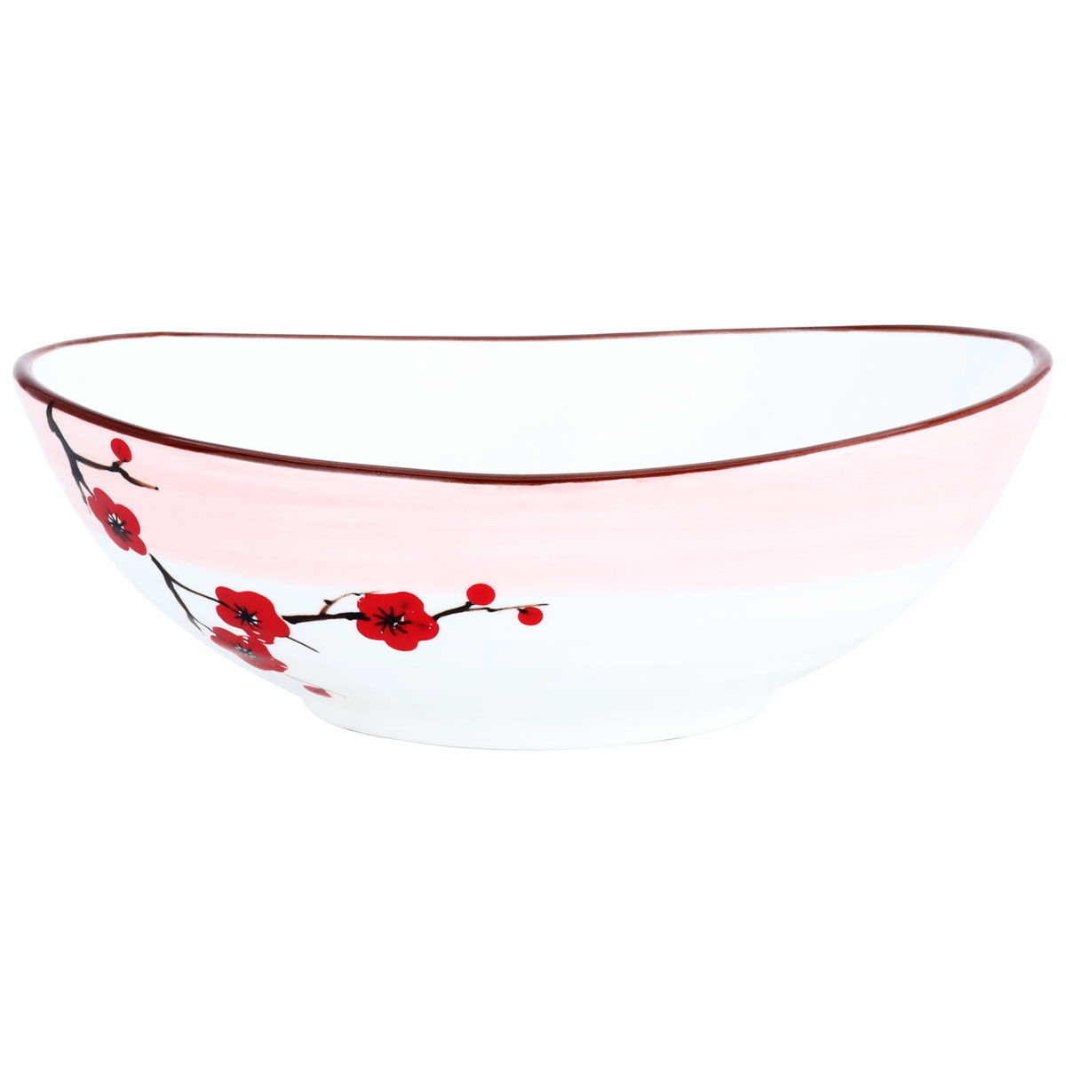Al Saif Gallery porcelain bowl, 8 inches, flower pattern - white product image