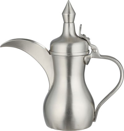 طقم ضيافة ستانلس ستيل السيف غاليري، تمرية، ستاند فناجين ودلة قهوة بقاعدة - فضي product image 5