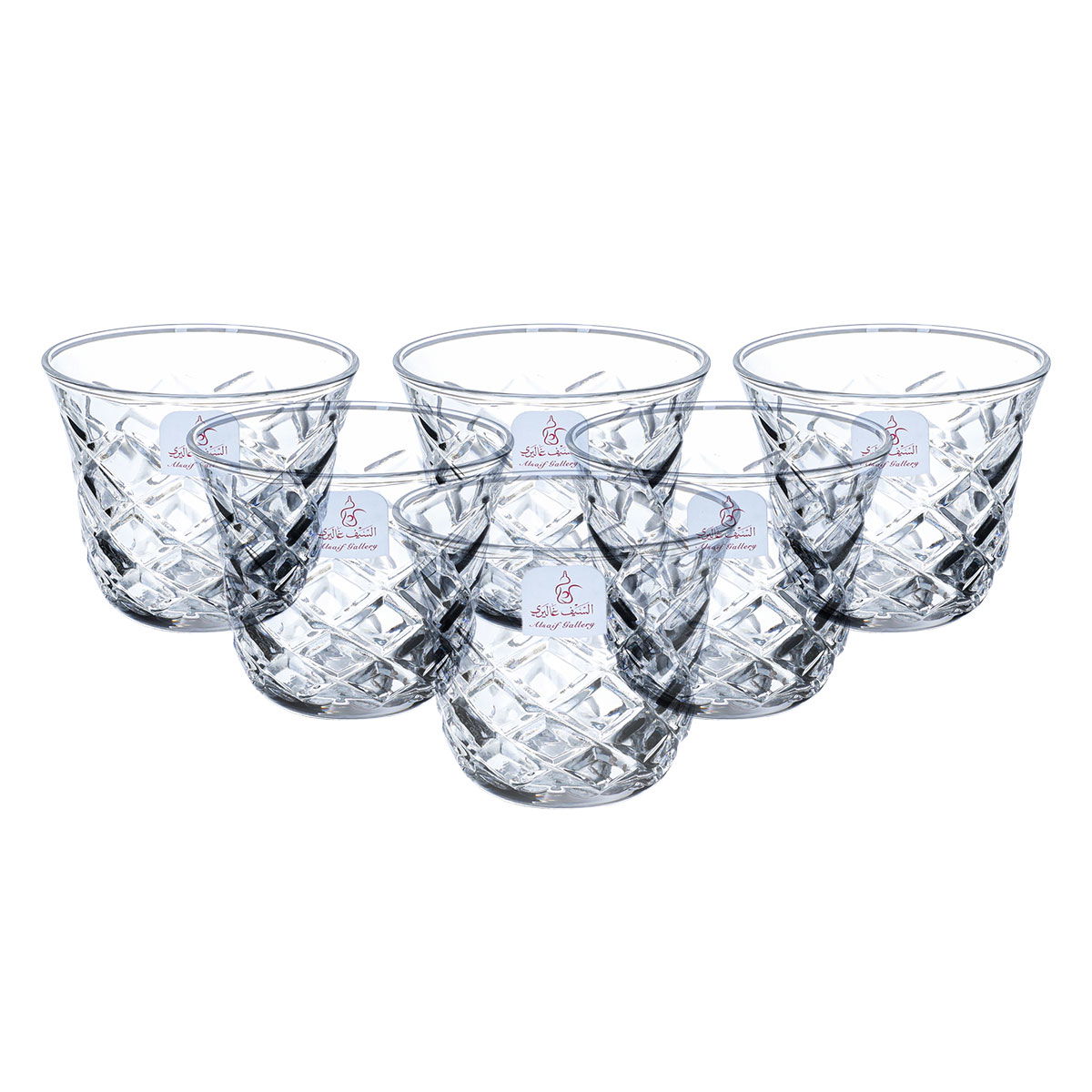 Al Saif Gallery Glass Tea and Coffee Bialat Set, 18 Pieces - Clear product image 5