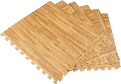 Kangaroo 11151515518 Parquet Foam Flooring, 60 x 60 meters, 1 cm thick, 4 interlocking tiles - Wood Brown product image 1