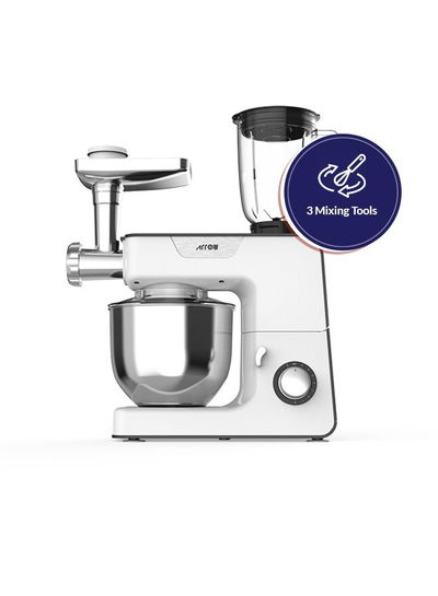 Arrow RO-06SMB 3-in-1 Stand Mixer, Grinder and Blender, 1000 Watts, 5.2 Liters, 8 Speeds - White product image 11