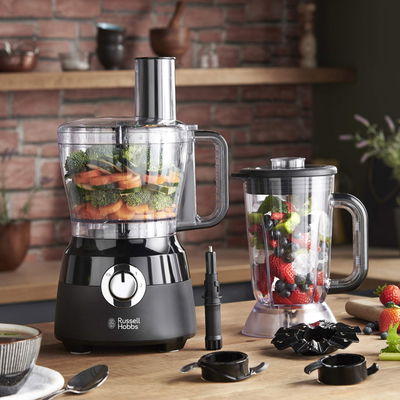 Russell Hobbs 24732 Desire Food Processor, 600W, 1.5L, 2 Speeds - Black Transparent product image 4