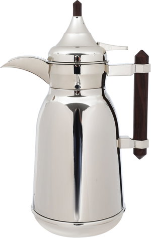 Al Saif Gallery Shahd Thermos Set, 2 Pieces, 1/0.75 Liter, Thermal Glass Inner Case - Silver product image 2
