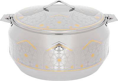 حافظة طعام ديمة استيل السيف غاليري، 7.5 لتر - فضي ذهبي product image 1