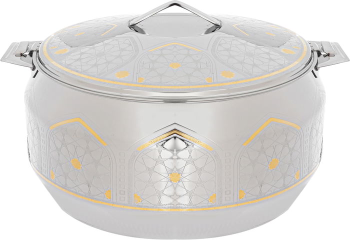 حافظة طعام ديمة استيل السيف غاليري، 7.5 لتر - فضي ذهبي product image 1