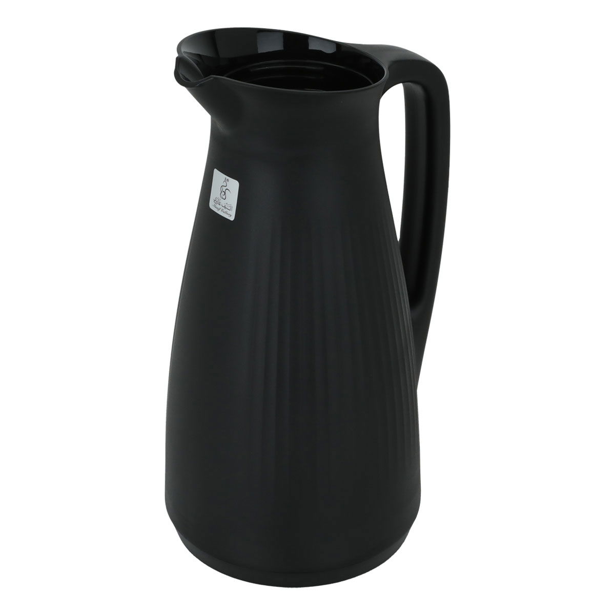 ترمس زجاج منال تايملس، 1 لتر، هيكل خارجي بلاستيك - أسود product image 4