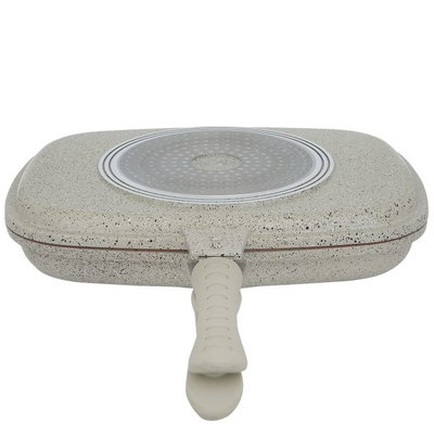 Al Saif Gallery Granite Cookware (Rocky), double-sided, 36cm - beige product image 4