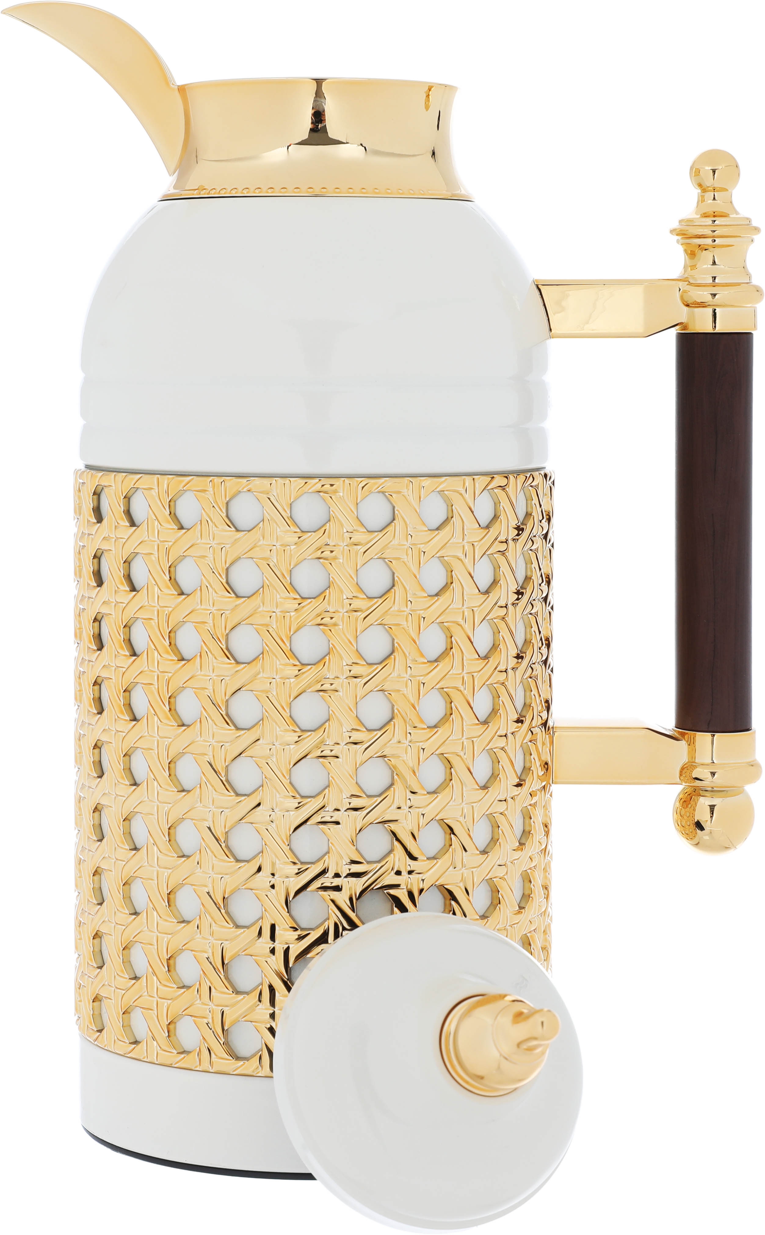 Al Saif Gallery Steel Thermos Set, 1 Liter, 2 Pieces - Golden White product image 3