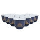 Al Saif Gallery porcelain Arabic coffee cups set, 12 pieces - golden blue product image 1