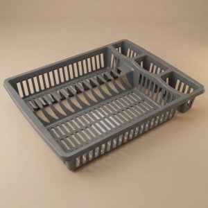 Al Saif Gallery Plastic Dish Rack, 8 x 36.5 x 46 cm - Grey product image