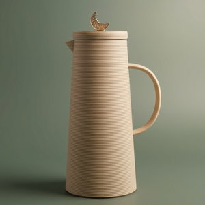 ترمس رويال 8 بغطاء هلال السيف غاليري، 1 لتر، حافظة داخلية زجاج - بني فاتح product image