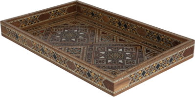 Wooden incense burner set, 38x24x4 cm, 3 pieces, geometric patterns - multicolor product image 2