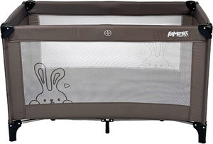 سرير اطفال فان مومنت، 125×65 سم، قابلة للطي - بني product image