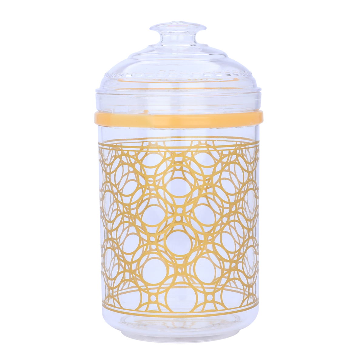 Al Saif Gallery plastic spices box, 1.15 litres, round, embossed - transparent product image