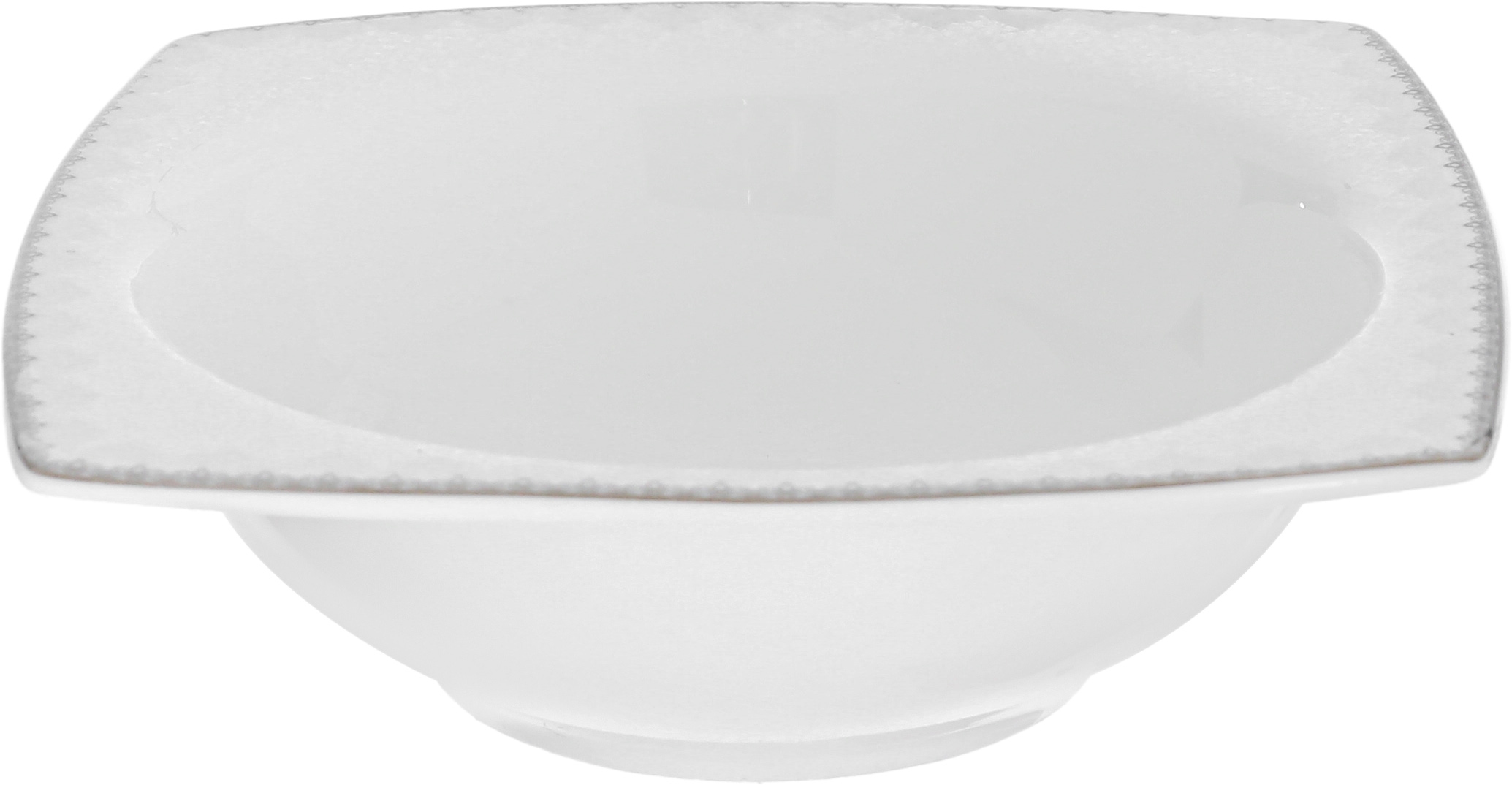 طقم سفرة بورسلان دانيا، 77 قطعة - ابيض فضي product image 8