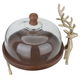 Al Saif Gallery steel cake serving stand, round, base, cover - gold product image 2