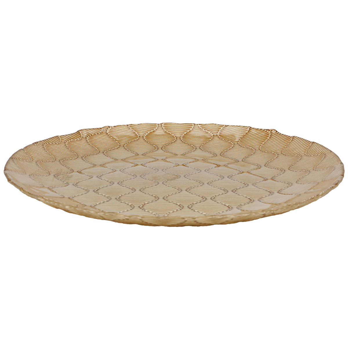صحن تقديم زجاج السيف غاليري، 28x28x3 سم - ذهبي product image 2