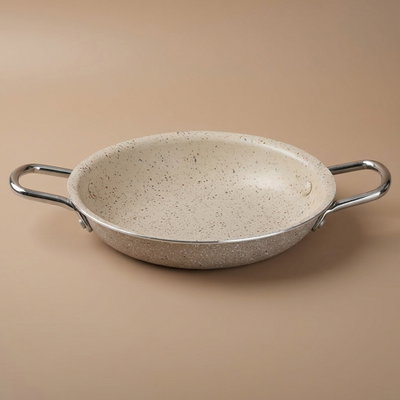 مقلاة جرانيت السيف غاليري، 14سم، بيدين استيل - بيج product image 1