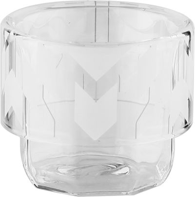 طقم بيالات زجاج و فناجين قهوة بورسلان السيف غاليري، 18 قطعة - شفاف ابيض product image 3