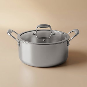 Mr. Cook Casserole Titan Stainless Steel Aluminum, 20Cm, Glass Lid - Silver product image